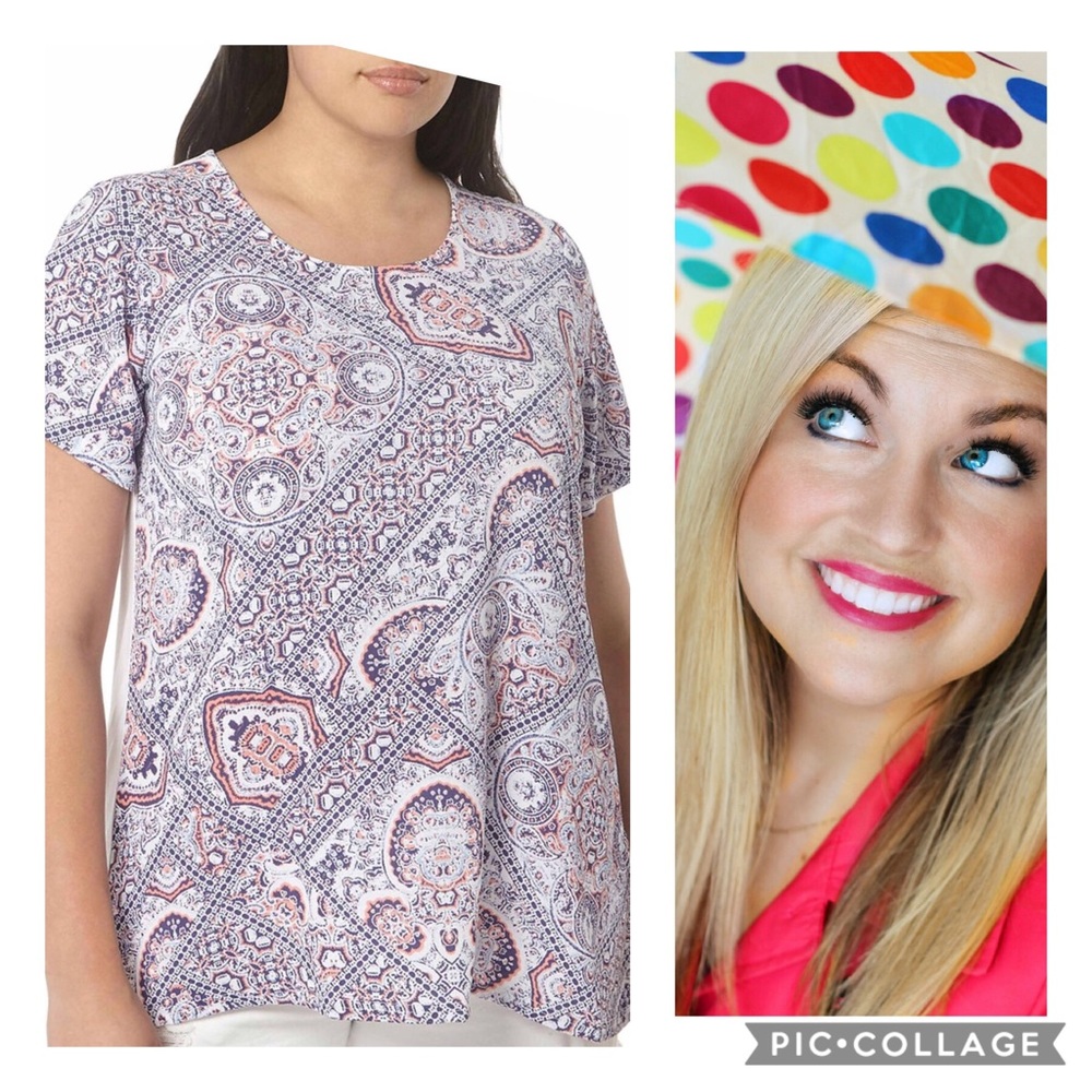 Woven Front Cutabout Top SZ 18/20 S/S NWT